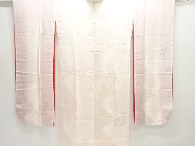 JAPANESE KIMONO / HITOE JUBAN FOR FURISODE / WOVEN PEONY